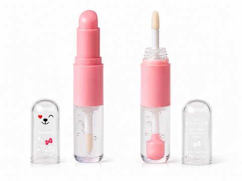 2 in 1 cute lip Balm +lip Oil
