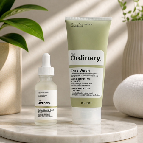 2 in 1 skin care Deal\the Ordinary Face Wash and Face Serum
