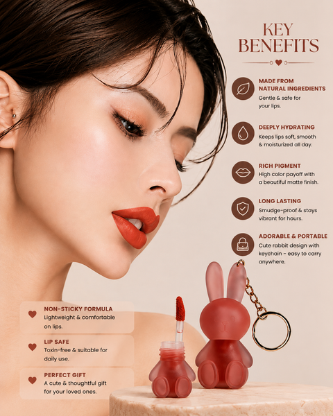 teddy bear keychain style lip gloss\pack of(2)