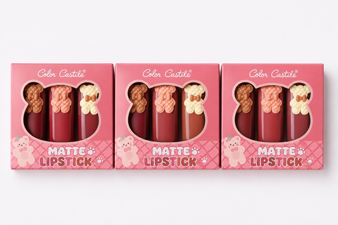 color castile pack of (3)bear shade matte lipstick