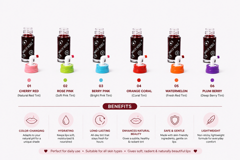 Lips tint color changing,pack of (6)